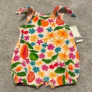 NWT Tea floral and fruit Romper